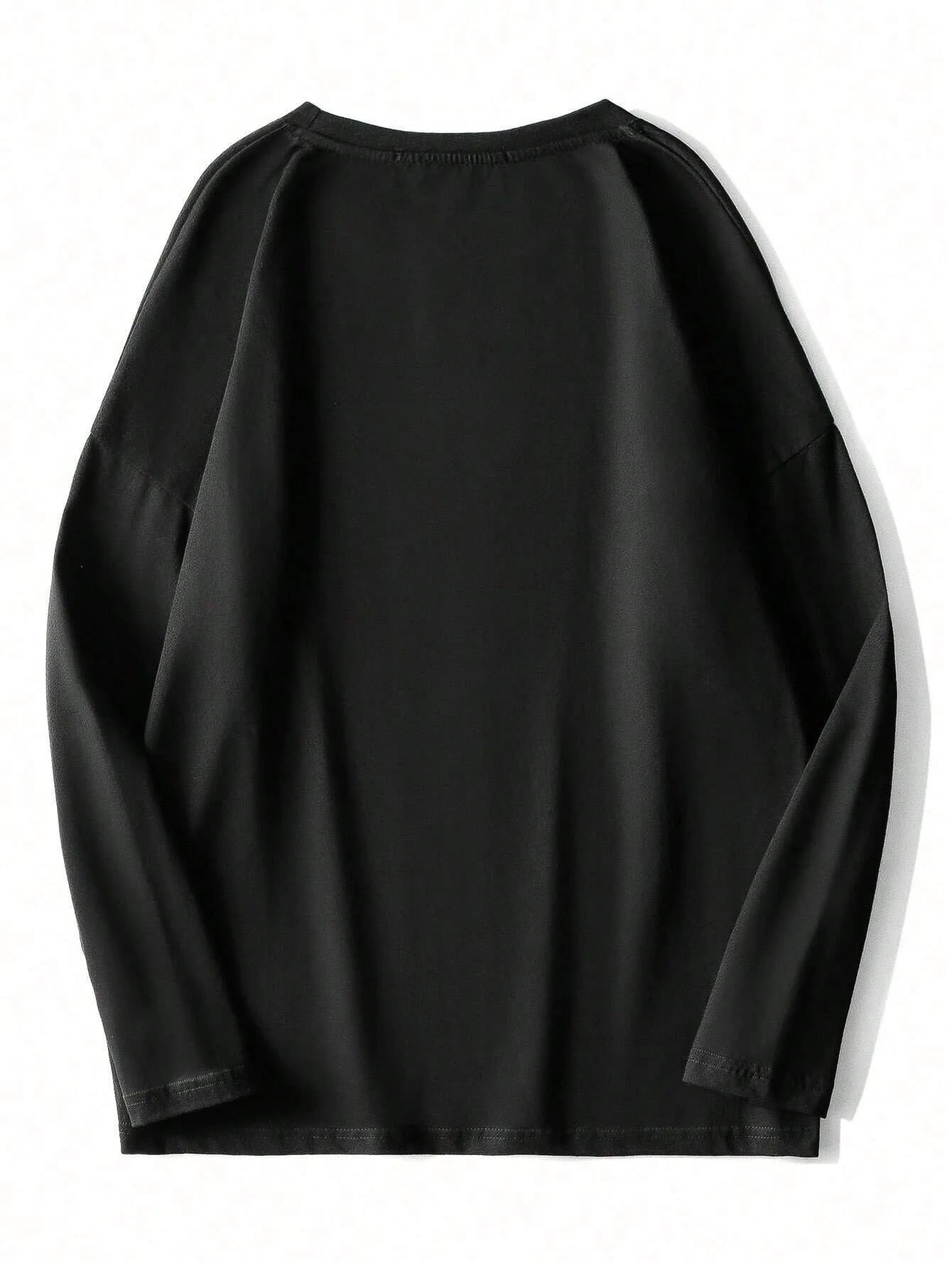 The new men's long-sleeved T-shirt for Spring and Autumn 2025 is casual and comfortable with 3D letter pattern printing