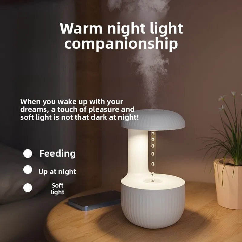 Aroma Diffuser Anti-gravity Water Droplet Reverse Flow Humidifier Essential Oil Mini Aroma Diffuser Lamp Ultrasonic Household