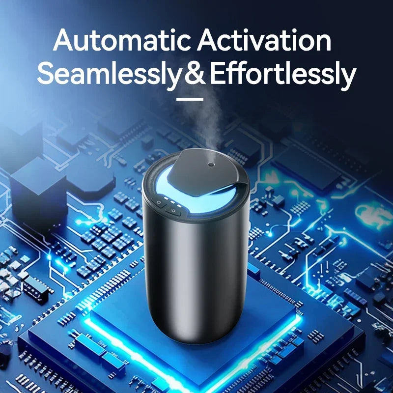 Portable Car Aroma Diffuser – USB Rechargeable Metal Essential Oil Diffuser for Car, Home & Office