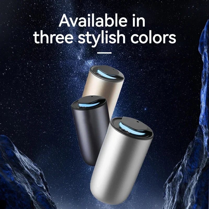 Portable Car Aroma Diffuser – USB Rechargeable Metal Essential Oil Diffuser for Car, Home & Office