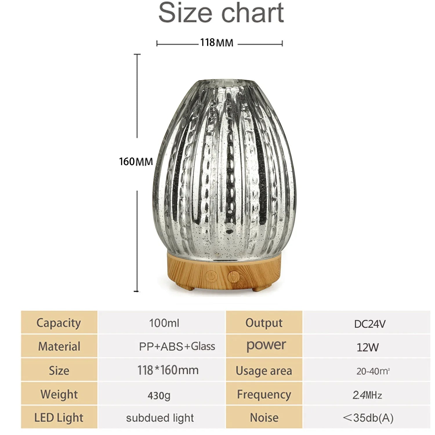 New 3D Glass Aromatherapy Machine Colorful LED 100ml 5V Essential Oil Diffuser Air Humidifier Home Creative Pattern