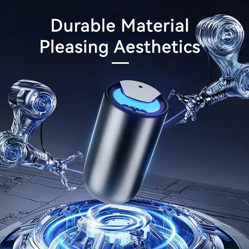 Portable Car Aroma Diffuser – USB Rechargeable Metal Essential Oil Diffuser for Car, Home & Office